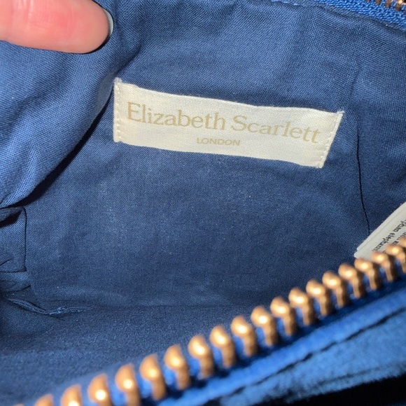 Blue Velvet Cosmetic Bag with Elephant Design - Picture 4 of 4